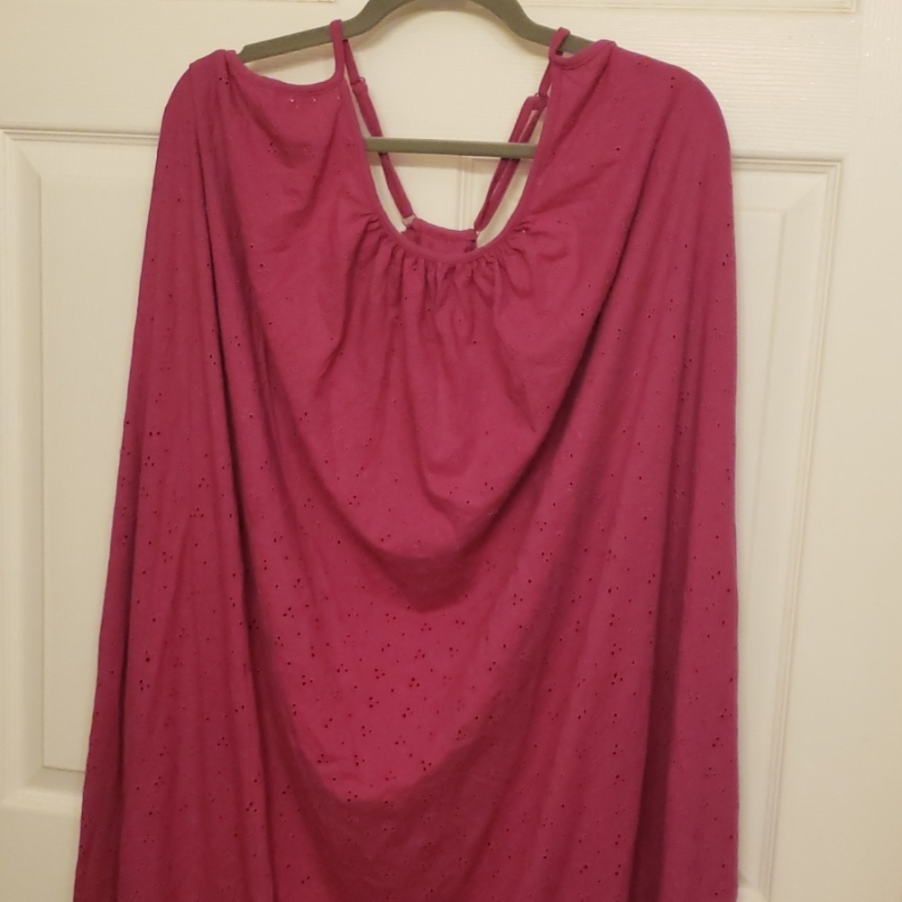 3X strappy eyelet nightgown